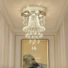 Modern Round Flush Mount Crystal Chandelier Jellyfish Ceiling Light Sofary
