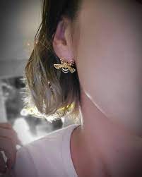 山田優 我最喜欢的耳环蜜蜂被困在我的耳垂里 kya 耳环 最爱 bee mioharutaka 卖萌 耳たぶ ピアス イヤーカフ