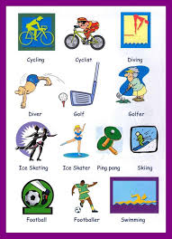 Sports Vocabulary For English Learners Eslbuzz Learning English English Learner Vocabulary Kids