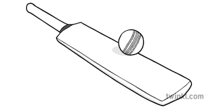 Choose from 70+ cricket ball graphic resources and download in the form of png, eps, ai or psd. Cricket Bat Drawing Black And White Illustration Twinkl