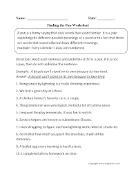 Figurative Language Worksheets Pun Worksheets Puns Figurative Language Worksheet Figure Of Speech