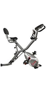 Read our this review and choose the best you need. Amazon Com Sunny Health Fitness Foldable Semi Recumbent Magnetic Upright Exercise Bike W Pulse Rate Monitoring Adjustable Arm Resistance Bands And Lcd Monitor Sf B2710 Sports Outdoors