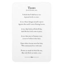 Trees Poem By Kilmer Inspirational Poetry Quote Magnet Zazzle Com In 2020 Inspirational Poetry Quotes Magnet Quotes Tree Poem