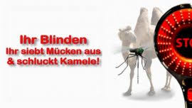 You strain out a gnat but swallow a camel (matt 23:24). Matthaus 23 24 Archives News From Jesus Neues Von Jesusnews From Jesus Neues Von Jesus