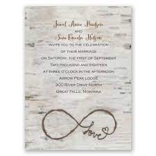 Love For Infinity Petite Invitation Invitations By Dawn Tree Wedding Invitations Birch Tree Wedding Invitations Inexpensive Wedding Invitations