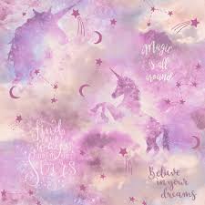 Arthouse Galaxy Unicorn Blush Multi Glitter Wallpaper 292901 Unicorns are considered magical creatures that will only let girls to touch them.