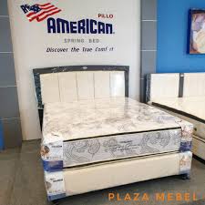 Kasur spring bed in the box plus uk 100x200 (super single) free pillow: Set Bed Kasur Matras Springbed American Grand Imperial Uk 120 160 180 Fullset Shopee Indonesia
