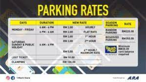 Misleading parking rates at their notice board. Parking Rates 1 Mont Kiara