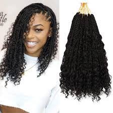 Plenty of ladies chooses to shave hair this simple messy look is pretty and bohemian. Amazon Com 7 Packs 12 Inch Crochet Box Braids Hair With Curly Ends Prelooped Bohemian Goddess Box Braids Crochet Hair Braiding Hair Crochet Braids Hair For Black Women Bohomian 12 Inch 7 Packs 1b Beauty