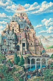 Babylonian Tower Howard Fox 2013 Bibliotheque Infernale On Fb Fantasy Landscape Tower Of Babel Scenic