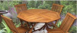 5pc Teak Dining Set From Ocean State Job Lot 200 00 Teak Outdoor Decor Outdoor Tables