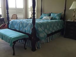 With a custom bedskirt, carefully taken dimensions of the existing bed will get you the exact dimension of the drop that's necessary for the. Bedskirt On Poster Bed