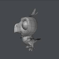 Cartoon Falcon 3d Model Seni