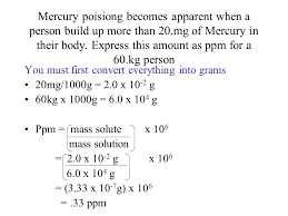 Concentration Amount Of Solute Per Quantity Of Solvent Ways To Express The Concentration Of A Solution 1 Concentration As A Mass Volume Percent 2 Concentration Ppt Download