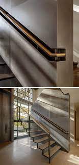 Stair Design Idea 9 Examples Of Built In Handrails Modern Stairs Railing Design Modern Staircase