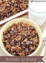Nutella Granola Recipe Recipe Granola Recipes Recipes Nutella Breakfast