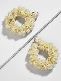 Camellia Flower Hoop Earrings Camellia Flower Hoop Earrings Flower Earrings