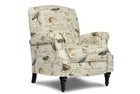 Back is 24 high from seat to center top. Chair Bird Fabric