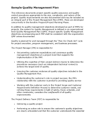 Examples of good job applications. Project Quality Management Plan Template 2 Free Templates In Pdf Word Excel Download