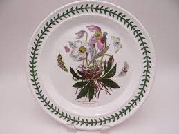 Vintage 1970s Portmeirion Botanic Garden Dinner Plate Christmas Rose Made In England 2 Available Portmeirion Botanical Botanical Gardens