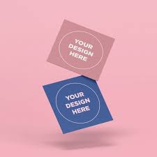 Flying Square Cards Mockup Square Card Mockup Cards