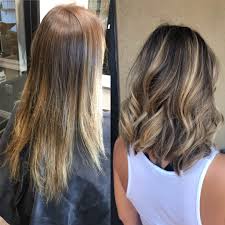 Black And Blonde Balayage Short Hair Before And After Balayage Shorthair Balayage Hair Short Hair Balayage Hair Color Balayage