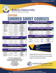 Find computer s study guides, notes, and practice tests for iu karachi. Summer Short Courses Bukc Bahria University Karachi Campus