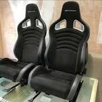 Hot Selling Racing Seat Universal Red/Blue Fabric Cloth Carbon Fiber Reclinable Double Bucket Seat