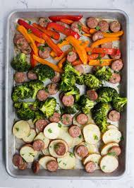 Sheet Pan Sausage And Vegetables I Heart Naptime Recipe Sheet Pan Dinners Sheet Pan Dinners Recipes Smoked Sausage