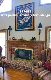 Apply your second paint color on top of the fireplace. Red Brick Fireplace Makeover Before And After Worthing Court