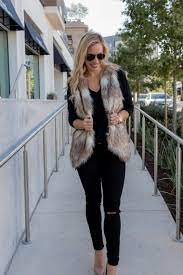 How to Style A Faux Fur Vest - Simply B Style