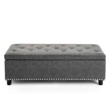 Maybe you would like to learn more about one of these? Storage Ottoman Storage Bench Fabric Large Storage Chest Bedroom Bench Footrest Ebay