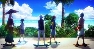 Cherry blossom, langa, miya, shadow, reki, joe, and adam (silhouette). Episode 6 Sk8 The Infinity Anime News Network