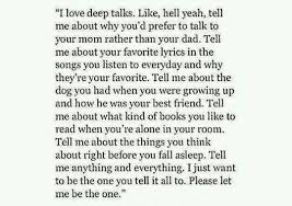 I Just Want To Listen I Want To Know Your Deepest Thoughts Talk To Me Whenever You Want Because I M Always Here To Listen Funny Quotes Favorite Lyrics Words