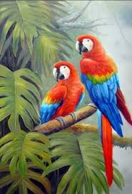 Parrot Painting Famous Google Search Kus Sanat Tablolar Tuval Resimleri