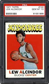 A couple point centering shift is all that keeps from grading higher. 1971 Topps Lew Alcindor Psa Cardfacts