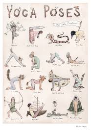 Yoga Poses For Creatures Yoga Postures Yoga Poster Yoga Poses