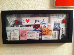 Birthday Shadow Box Ideas For Boyfriend Anniversary Present For Ryan Shadow Box With Ticket Stubs From Our First Year Together One Year Anniversary Gifts Anniversary Gifts Diy Anniversary