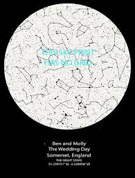 Custom Night Sky Stars Custom Star Map Constellation Map