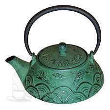 Crane Over Blue Sea Cast Iron Teapot In 2021 Cast Iron Tea Pot Tea Pots Crane Design