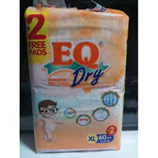 Eq Dry Xl 60pcs 2 Free Pads Per Pack Shopee Philippines