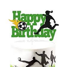 The sports themed cakes can be created for any sport including, football cakes, cricket cakes, rugby cakes, swimming. Buy Soccer Cake Topper Happy Birthday Sign Cake Decorations For Soccer Ball Player Net Sport Football Themed Women Girl Birthday Party Supplies Green Glitter Decor Double Sided Online In Turkey B08hvhs3bq