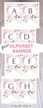 Find free baby shower printables, like this fun baby animal name game, at hgtv.com. Free Printable Rose Alphabet Banner Shabby Mint Chic Party Free Printable Banner Letters Free Printable Banner Baby Name Banners