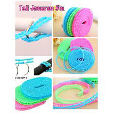 Tali jemuran, rafting, camping, pecinta alam, menali barang dikendaraan, dll Tali Jemuran 5 Meter Praktis Kuat Murah Clothes Line Laundry Tali Gantungan Lubang Baju Tambang Shopee Indonesia