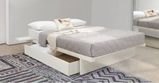 For a more modern look, try a queen platform bed frame with storage instead. Japanese Platform Storage Bed No Headboard Bed Designs With Storage Bed No Headboard Storage Bed