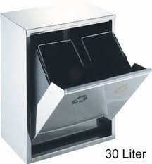 30 L Edelstahl Abfalleimer 2 X 15 Liter Mulltrennung Nebeneinander Abfalleimer Kuchendesign Mulltrennung