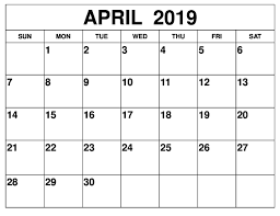 April 2019 Calendar Template Large Print Editable Calendar Printable Calendar July Calendar Printables