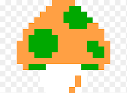 Super mario bros green mushroom. Super Mario Icons Orange White And Green Mushroom Pixelated Art Png Pngegg