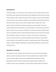 Qualitative research papers are very clinical and not much on personality, but their importance is immeasurable. Research Methods Review
