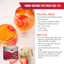 Five Roses Pims Iced Tea 2 Fresh Strawberry Iced Tea Food